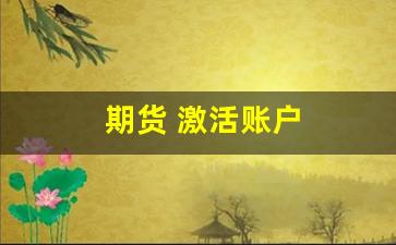 期货 激活账户(期货激活账户)_https://www.fzdzcxj.com_科创板_第1张
